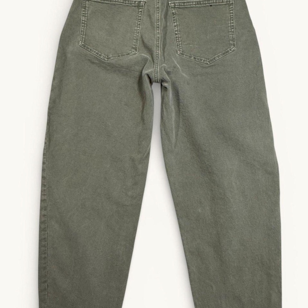 PAIGE Alexis Green Cotton Cargo Jeans - Picture 2 of 2